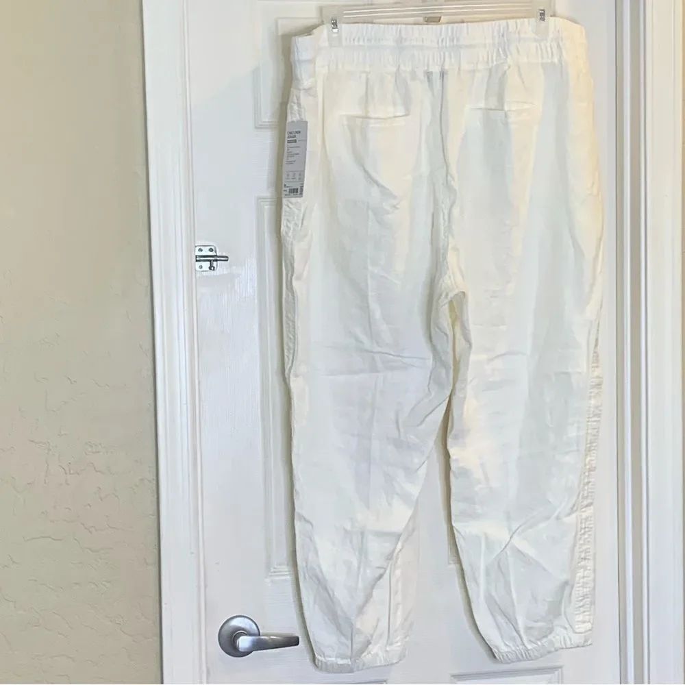 Athleta Cabo Linen Jogger Pants White Plus Size 24 - Picture 4 of 11